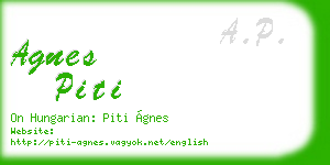 agnes piti business card